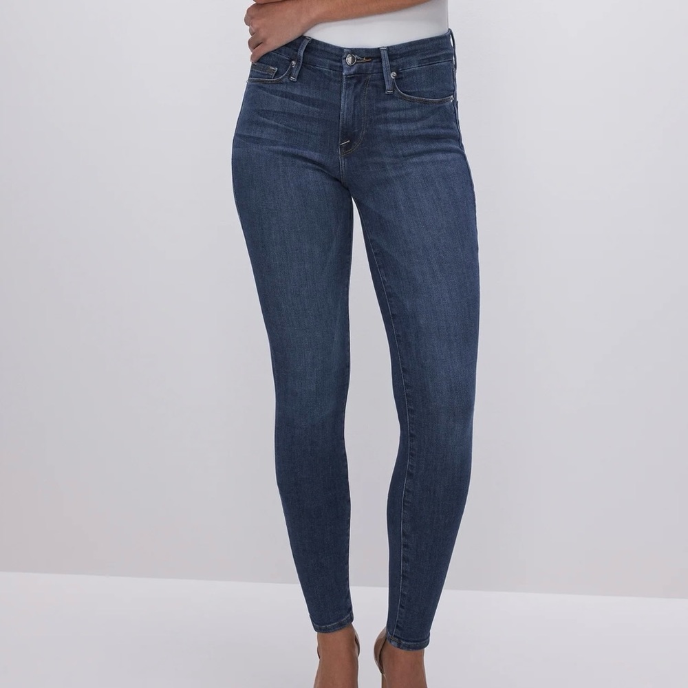 Good American Good Leg Dark Wash Jeans